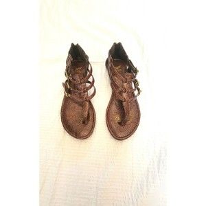Shirkh Brown Womans Sandals Size 9
